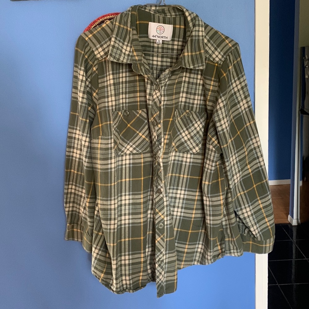Green Plaid Long-sleeve T